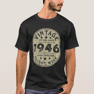 Camiseta Hechos en 1946 Hombres Mujeres Diseño de 80 años p