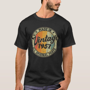 Camiseta Hechos En 1957 65º Cumpleaños Regalos De 65 Años