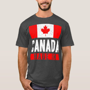Camiseta Hechos en Canadá estorban la bandera nacional de C