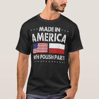 Camiseta Hechos En Estados Unidos Con Partes Polacas Para H