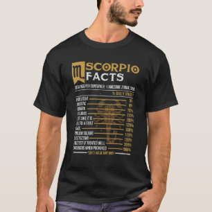 Camiseta Hechos Escorpio Astrología Rótulo Zodiaco Horoscop