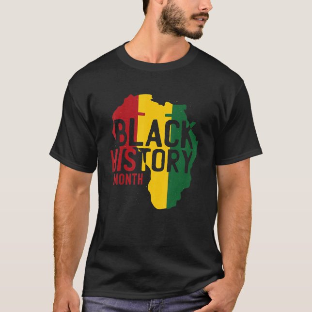 Camiseta Hechos Mes de la Historia Negra Bandera Panafrican (Anverso)