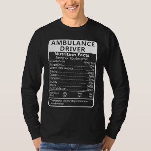Camiseta Hechos Nutricionales de Conductor de Ambulancia Sa