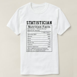 Camiseta Hechos Nutricionales de Estadístico Divertido Dato