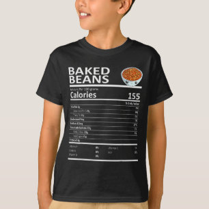 Camiseta Hechos Nutricionales de Frijoles Horneados Día de