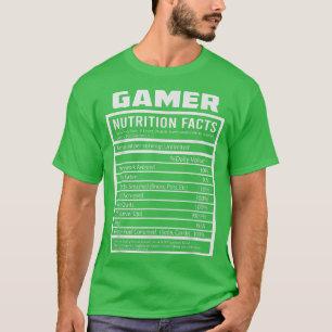 Camiseta HECHOS NUTRICIONALES DE JUEGOS Guay Video Game Fu