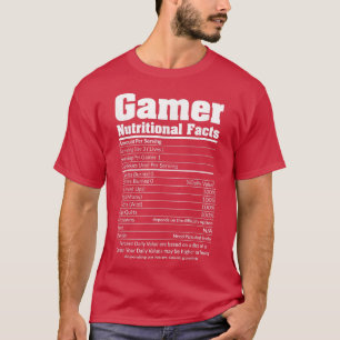 Camiseta HECHOS NUTRICIONALES DE JUEGOS Guay Video Game Fu