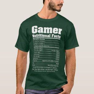 Camiseta HECHOS NUTRICIONALES DE JUEGOS Guay Video Game Fu