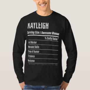 Camiseta Hechos Nutricionales De Kayleigh Que Sirven Calorí