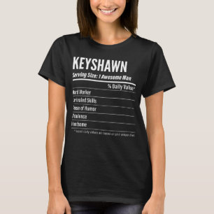 Camiseta Hechos nutricionales de Keyshawn que sirven calorí