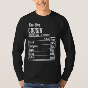 Camiseta Hechos Nutricionales De La Tripulación Diva