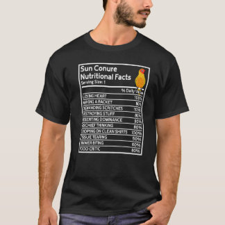 Camiseta Hechos Nutricionales De Loro En La Conciencia Del 
