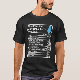 Camiseta Hechos Nutricionales De Loro En Parroquia Azul