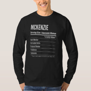 Camiseta Hechos Nutricionales De Mckenzie Para Mujeres Sirv
