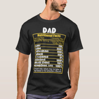 Camiseta Hechos Nutricionales De Papá Hechos De Nutrición