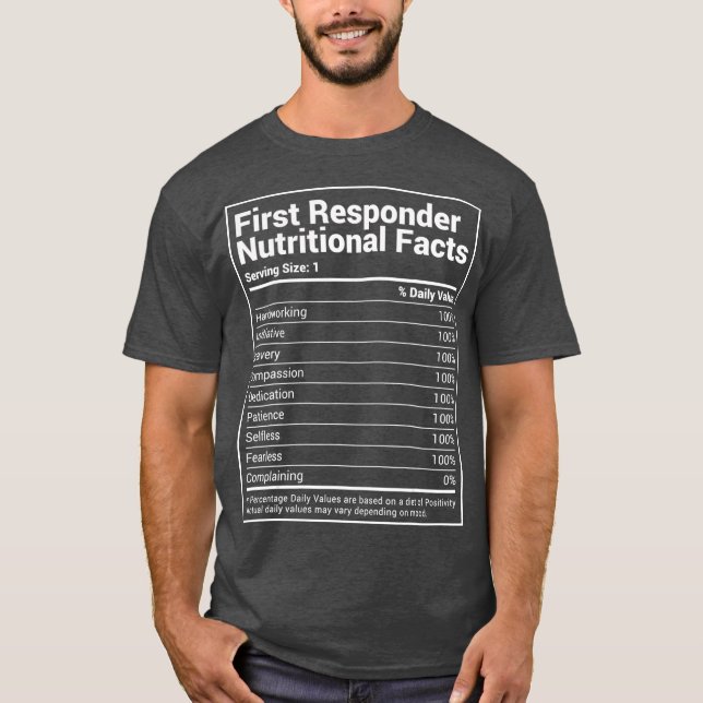 Camiseta Hechos nutricionales de primera respuesta SOMT div (Anverso)