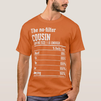 Camiseta Hechos nutricionales del equipo de primos El archi