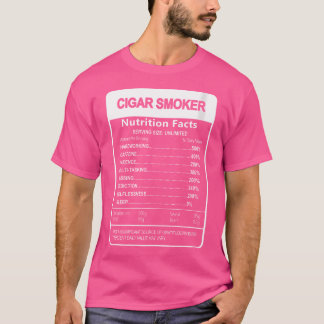 Camiseta Hechos Nutricionales del Fumador de Puros Sarcásti
