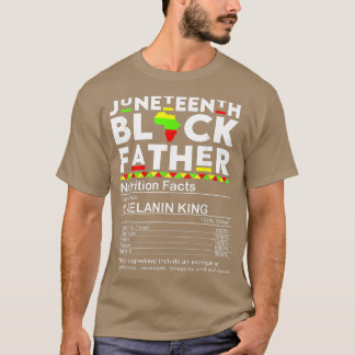 Camiseta Hechos nutricionales del padre negro del Juneteent