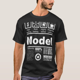 Camiseta Hechos nutricionales modelo para modelos e influen