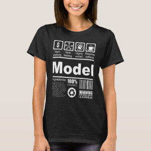 Camiseta Hechos nutricionales modelo para modelos e influen