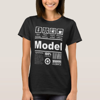 Camiseta Hechos nutricionales modelo para modelos e influen