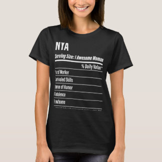 Camiseta Hechos Nutricionales Nya Que Sirven Calorías De Ta