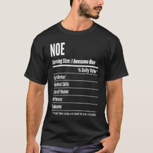 Camiseta Hechos Nutricionales Que Sirven Calorías De Tamaño