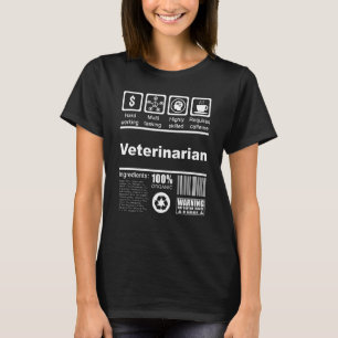 Camiseta Hechos Nutricionales Veterinarios Para Veterinario