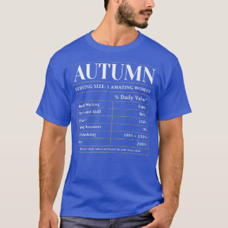 Camiseta Hechos Nutritivos Nombre del Otoño Apodo Único