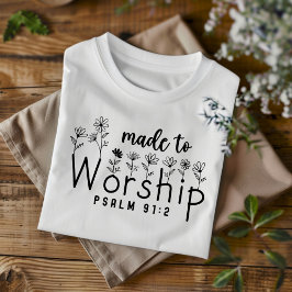 Camiseta Hechos para adorar a mujeres y niños cristianos