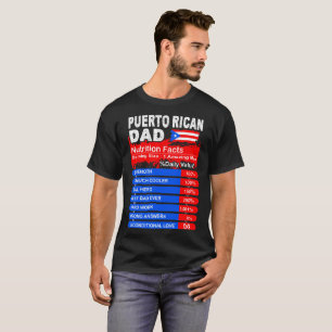 Camiseta Hechos puertorriqueños de la nutrición del papá