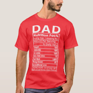 Camiseta Hechos sobre la nutrición en el Día del Padre