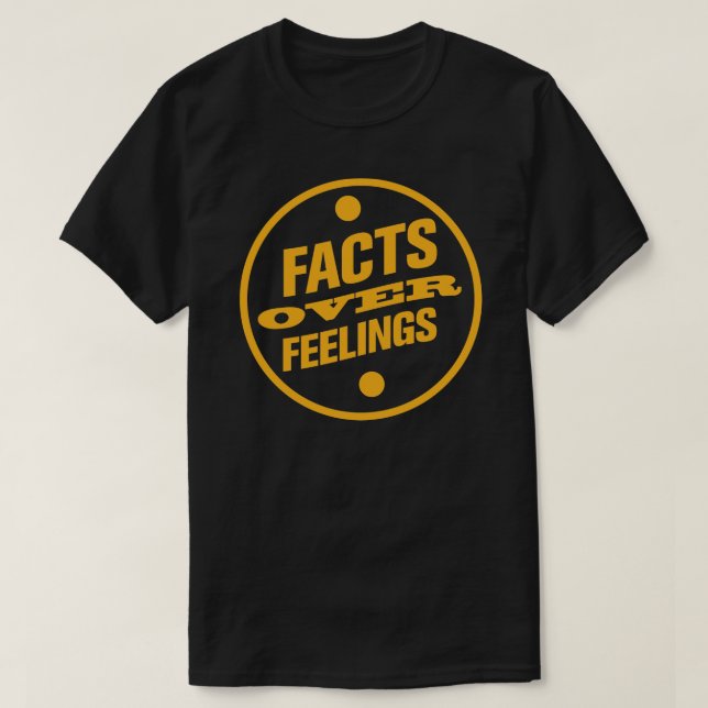 Camiseta Hechos sobre sentimientos Pegatina (Diseño del anverso)