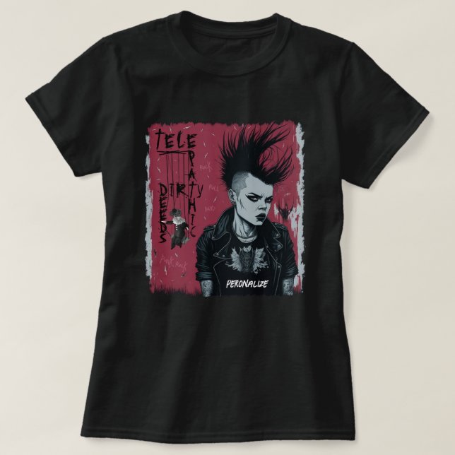 Camiseta Hechos sucios y telépatos que tiene el Punk de la  (Diseño del anverso)