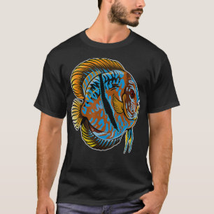 Camiseta Heckel Discus Cichlid Acuario Pescado Conservador 