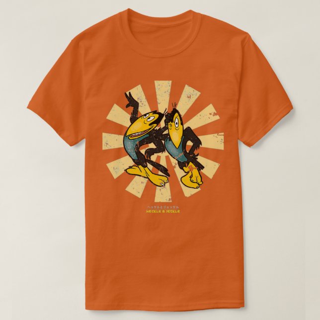 Camiseta Heckle Y Jeckle Retro Japoneses 1 (Diseño del anverso)