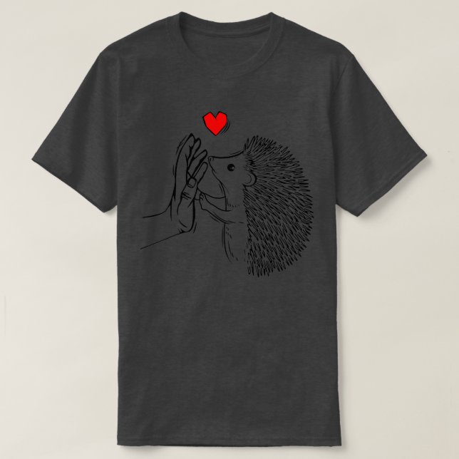 Camiseta Hedgehog Amo Mujeres Chicas Niños Hombres Hombres (Diseño del anverso)