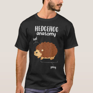 Camiseta Hedgehog Anatomía Cute Hedgehog Hombres Mujeres
