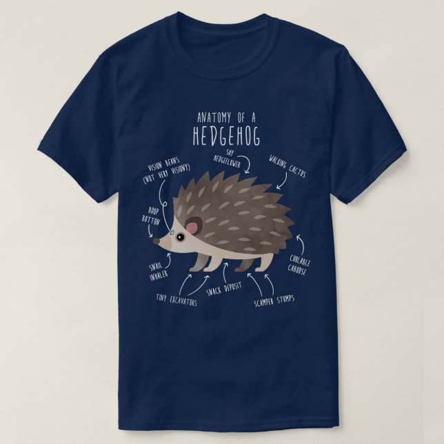 Camiseta Hedgehog Anatomy (Diseño del anverso)