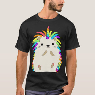 Camiseta Hedgehog arcoiris unicornio Mascota amante de los