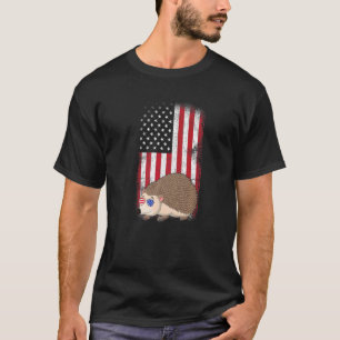Camiseta Hedgehog Bandera Estadounidense Niños Chicas Hombr