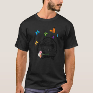 Camiseta Hedgehog Con Flor De Mariposa