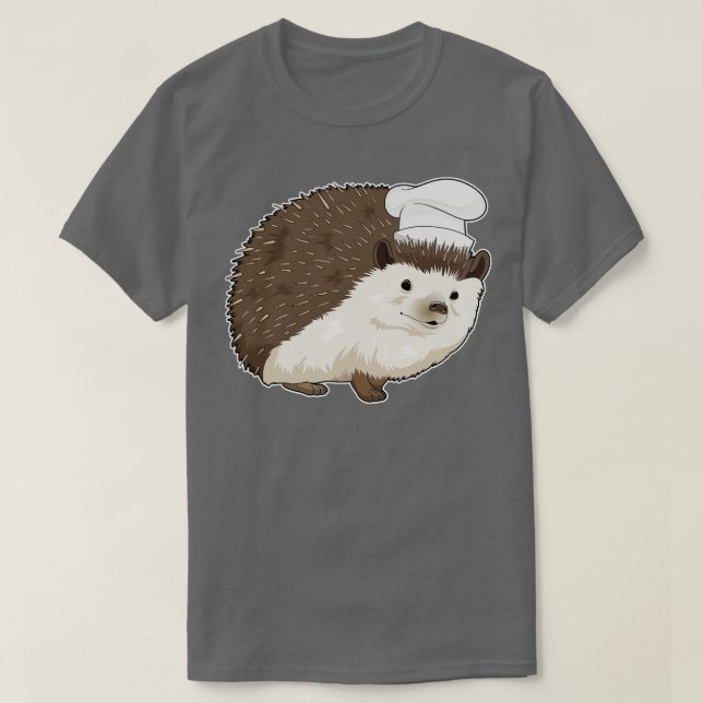 Camiseta Hedgehog Cook Chef Gorra (Diseño del anverso)