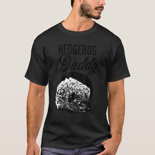 Camiseta Hedgehog Daddy Father - Dad Hedgehog (Anverso)