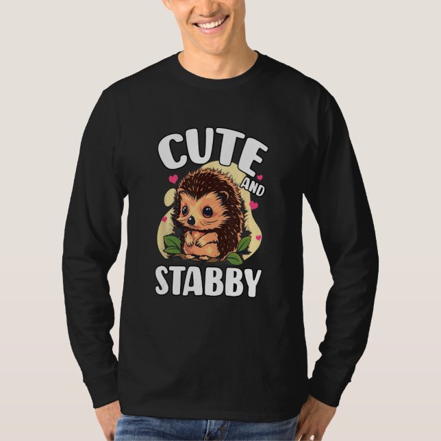 Camiseta Hedgehog Design For Forest Animal   Cute And Stabb (Anverso)