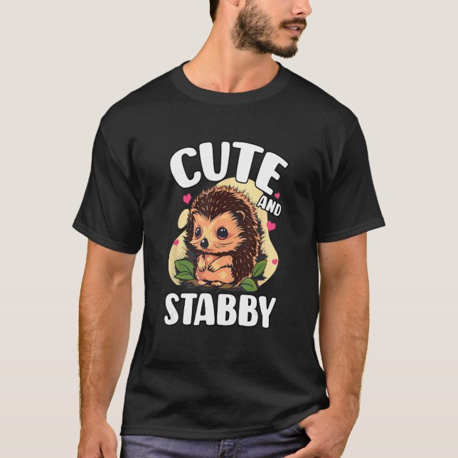 Camiseta Hedgehog Design For Forest Animal   Cute And Stabb (Anverso)