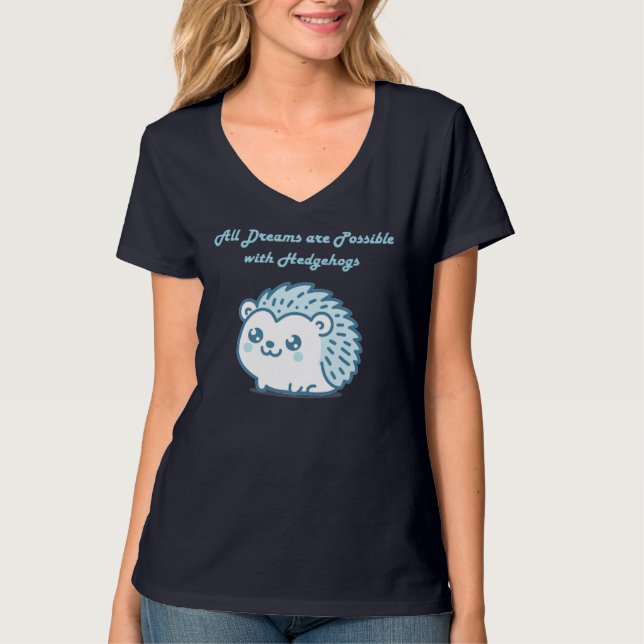 Camiseta Hedgehog dreams V-neck   (Anverso)