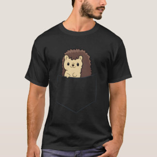 Camiseta Hedgehog En El Bolsillo Cute Hedgeogs
