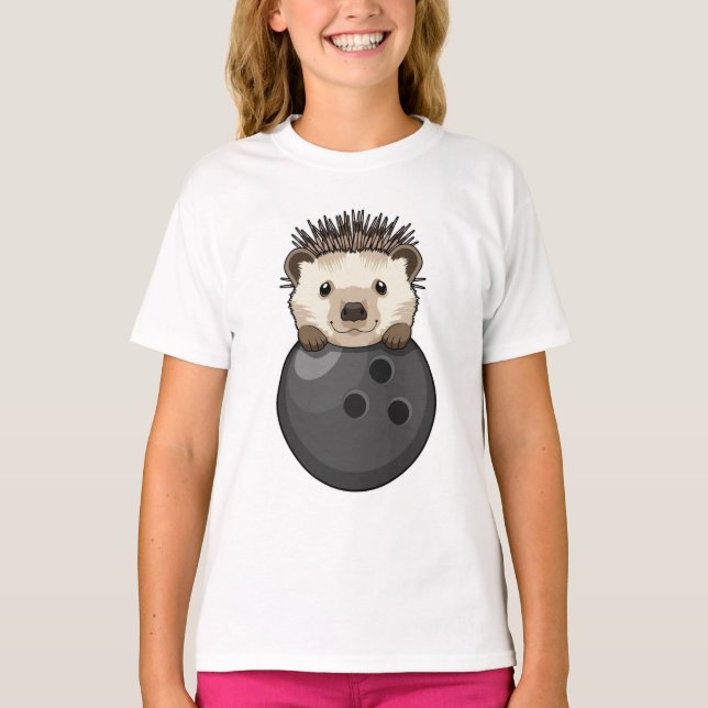 Camiseta Hedgehog en el Bowling con bolas (Anverso)